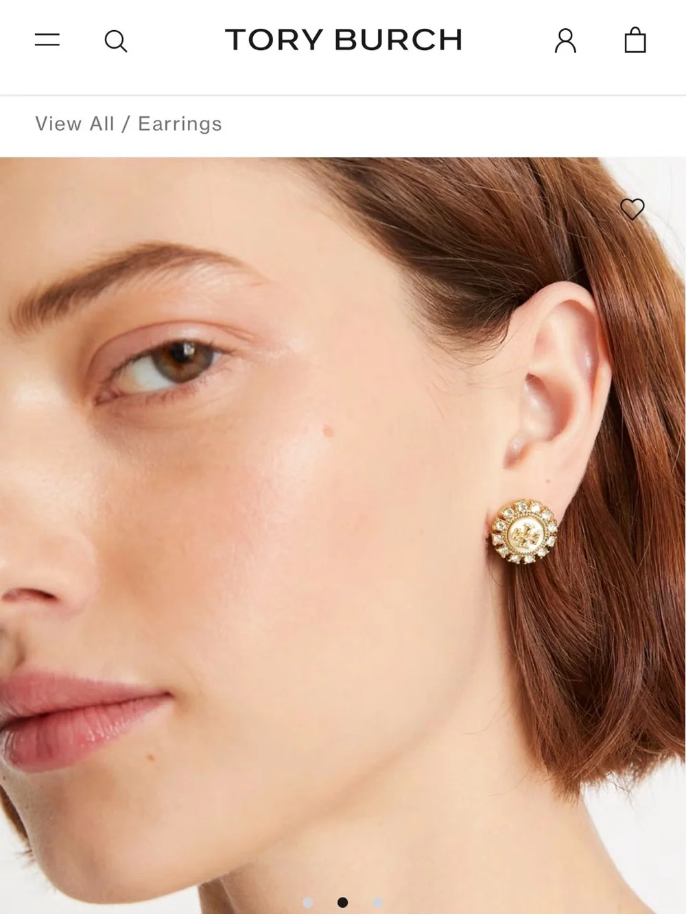 Tory Burch Kira Crystal Stud Earrings (brand new)